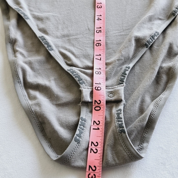 🏷️Skims 4X Cotton Logo Bodysuit Smoke - Picture 8 of 12